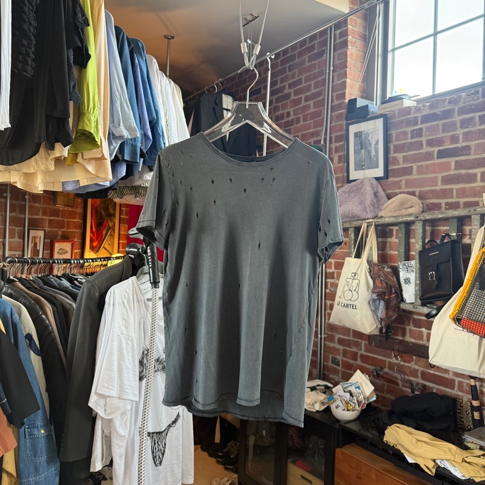 Distressed Black T-Shirt